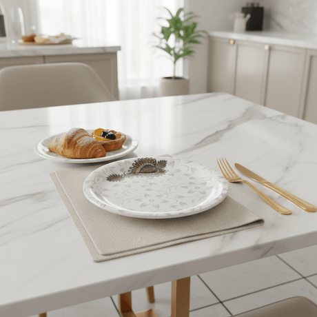 Dinewell White Melamine Side Plate 7.5 Inch | Elegant Floral Design - Al Kabayel Discount CentreDinewell White Melamine Side Plate 7.5 Inch | Elegant Floral DesignPlatesDINEWELLAl Kabayel Discount Centre