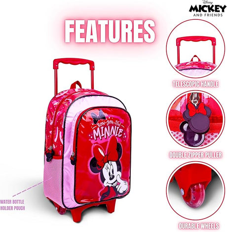 Disney Mickey and Friends - Minnie Mouse 3 - in - 1 School Set, Include 16" Trolley Bag, Lunch Bag, Pencil Case - Al Kabayel Discount CentreDisney Mickey and Friends - Minnie Mouse 3 - in - 1 School Set, Include 16" Trolley Bag, Lunch Bag, Pencil CaseSchool BagsDISNEYAl Kabayel Discount Centre