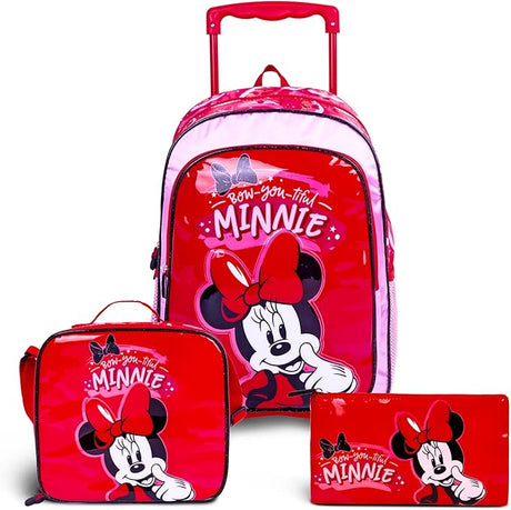 Disney Mickey and Friends - Minnie Mouse 3 - in - 1 School Set, Include 16" Trolley Bag, Lunch Bag, Pencil Case - Al Kabayel Discount CentreDisney Mickey and Friends - Minnie Mouse 3 - in - 1 School Set, Include 16" Trolley Bag, Lunch Bag, Pencil CaseSchool BagsDISNEYAl Kabayel Discount Centre