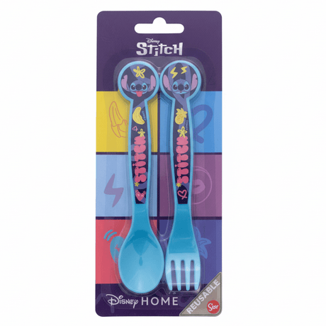 Disney Stitch Kids Plastic Cutlery Set (2 pcs) – Fun Blue Cartoon Design for Kids 15 cm - Al Kabayel Discount CentreDisney Stitch Kids Plastic Cutlery Set (2 pcs) – Fun Blue Cartoon Design for Kids 15 cmSpatulas And SpoonsDISNEYAl Kabayel Discount Centre