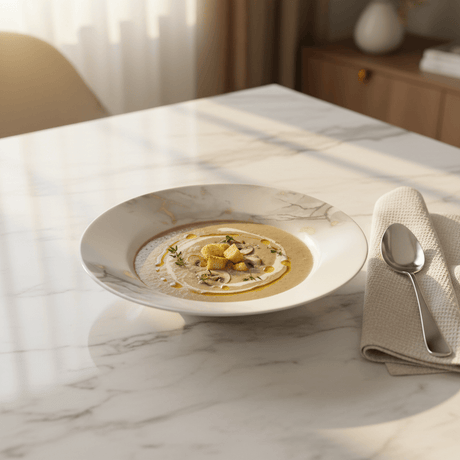 Diva Pearl White Opalware Deep Soup Plate with Grey Design – 25 cm - Al Kabayel Discount CentreDiva Pearl White Opalware Deep Soup Plate with Grey Design – 25 cmPlatesDIVAAl Kabayel Discount Centre