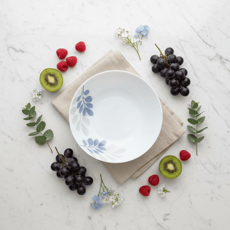 Diva Pearl White Opalware Serving Bowl with Elegant Leaf Design – 7 Inch - Al Kabayel Discount CentreDiva Pearl White Opalware Serving Bowl with Elegant Leaf Design – 7 InchPlatesDIVAAl Kabayel Discount Centre