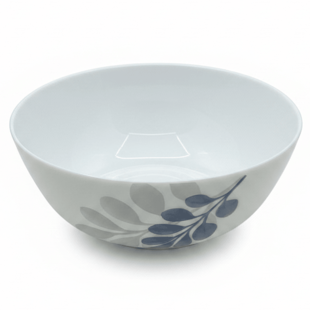 Diva Pearl White Opalware Serving Bowl with Elegant Leaf Design – 7 Inch - Al Kabayel Discount CentreDiva Pearl White Opalware Serving Bowl with Elegant Leaf Design – 7 InchPlatesDIVAAl Kabayel Discount Centre