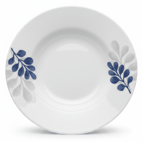Diva Pearl White Opalware Soup Plate with Decorative Leaf Design – 22.5 cm - Al Kabayel Discount CentreDiva Pearl White Opalware Soup Plate with Decorative Leaf Design – 22.5 cmPlatesDIVAAl Kabayel Discount Centre