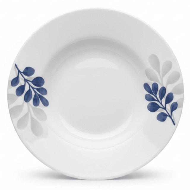 Diva Pearl White Opalware Soup Plate with Decorative Leaf Design – 22.5 cm - Al Kabayel Discount CentreDiva Pearl White Opalware Soup Plate with Decorative Leaf Design – 22.5 cmPlatesDIVAAl Kabayel Discount Centre