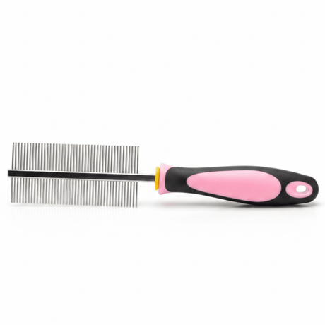 DOKA Pet Grooming Comb 49 Pins | Stainless Steel | Pink Handle | 20cm - Al Kabayel Discount CentreDOKA Pet Grooming Comb 49 Pins | Stainless Steel | Pink Handle | 20cmPet SuppliesDOKAAl Kabayel Discount Centre