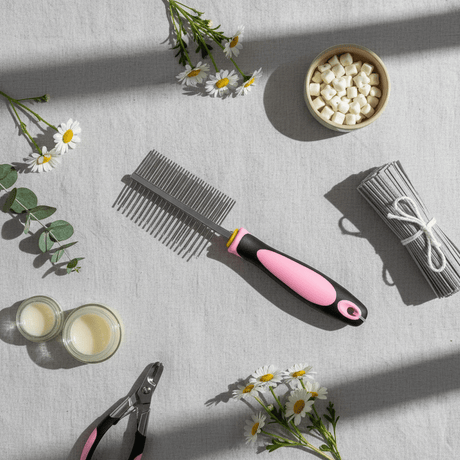 DOKA Pet Grooming Comb 49 Pins | Stainless Steel | Pink Handle | 20cm - Al Kabayel Discount CentreDOKA Pet Grooming Comb 49 Pins | Stainless Steel | Pink Handle | 20cmPet SuppliesDOKAAl Kabayel Discount Centre