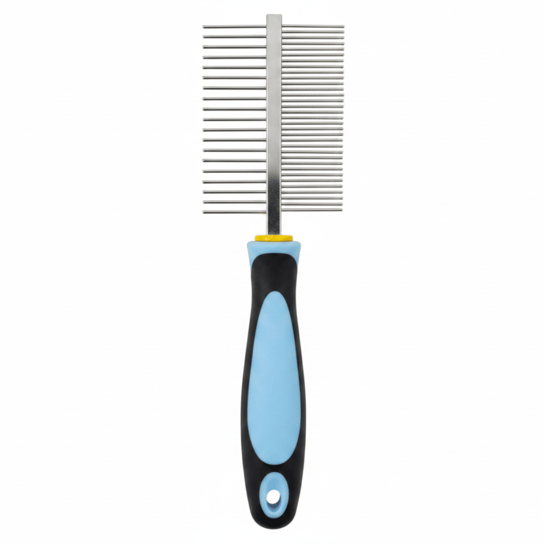 Doka Professional Pet Grooming Comb – 49 - Pin Stainless Steel | Blue & Black Ergonomic Handle | 20cm - Al Kabayel Discount CentreDoka Professional Pet Grooming Comb – 49 - Pin Stainless Steel | Blue & Black Ergonomic Handle | 20cmPet SuppliesDOKAAl Kabayel Discount Centre