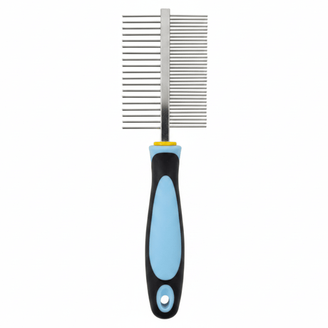 Doka Professional Pet Grooming Comb – 49 - Pin Stainless Steel | Blue & Black Ergonomic Handle | 20cm - Al Kabayel Discount CentreDoka Professional Pet Grooming Comb – 49 - Pin Stainless Steel | Blue & Black Ergonomic Handle | 20cmPet SuppliesDOKAAl Kabayel Discount Centre