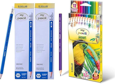 DOLLAR 24 Pencils + 12 Color Pencil BUNDLE - Al Kabayel Discount CentreDOLLAR 24 Pencils + 12 Color Pencil BUNDLEColor PencilsDOLLARAl Kabayel Discount Centre