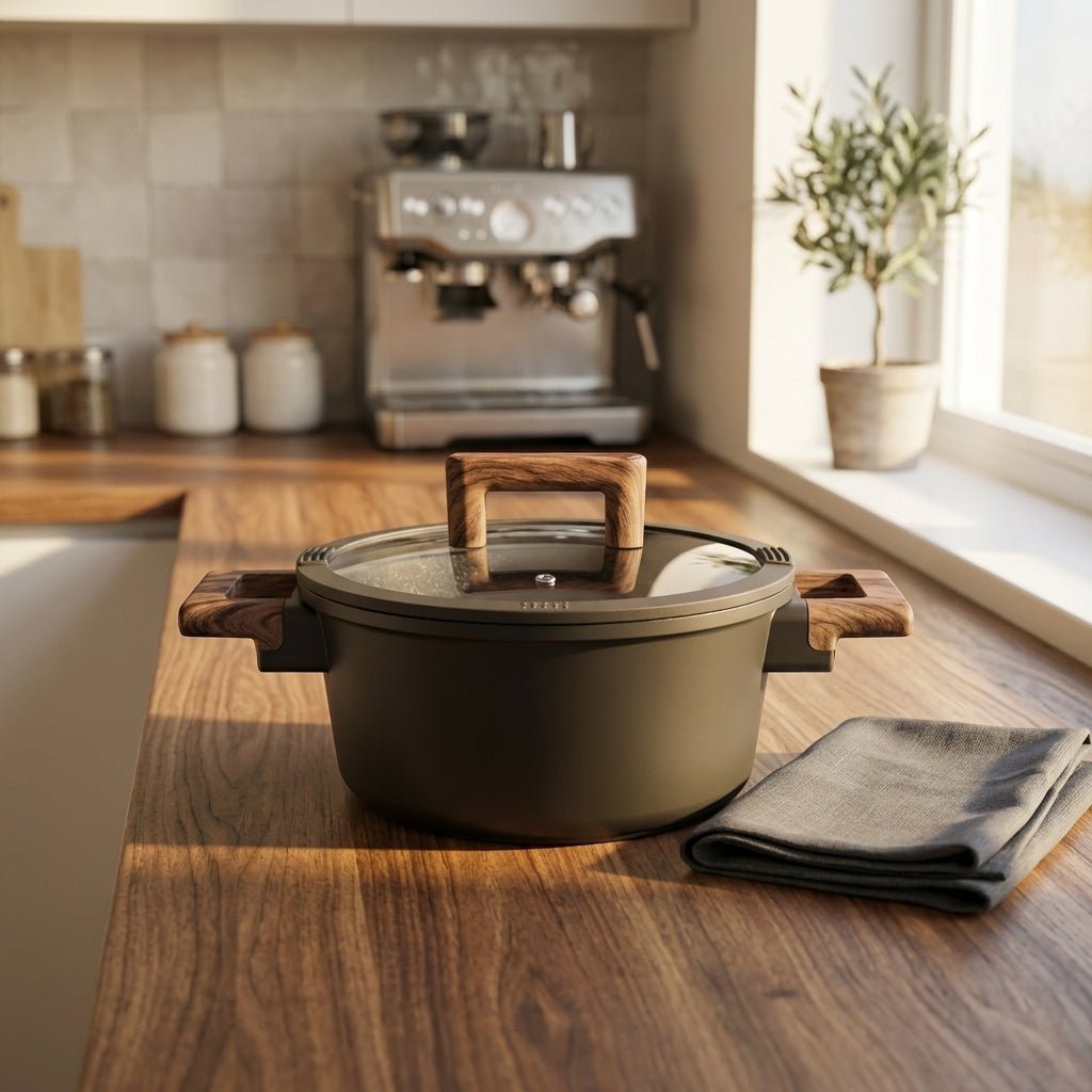 Donnor Cast Aluminium Casserole 20 CM – Walnut Series - Al Kabayel Discount CentreDonnor Cast Aluminium Casserole 20 CM – Walnut SeriesCasserolesDONNORAl Kabayel Discount Centre