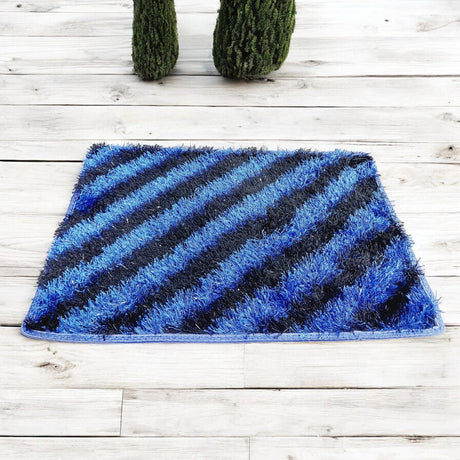 Door Mat Soft Absorbent Floor Mat Kitchen Bathroom Rug, Entrance Entryway Rug,Anti Slip Mat Outside Inside Blue & Black Color 40X60CM - Al Kabayel Discount CentreDoor Mat Soft Absorbent Floor Mat Kitchen Bathroom Rug, Entrance Entryway Rug,Anti Slip Mat Outside Inside Blue & Black Color 40X60CMDoormatsAKDCAl Kabayel Discount Centre