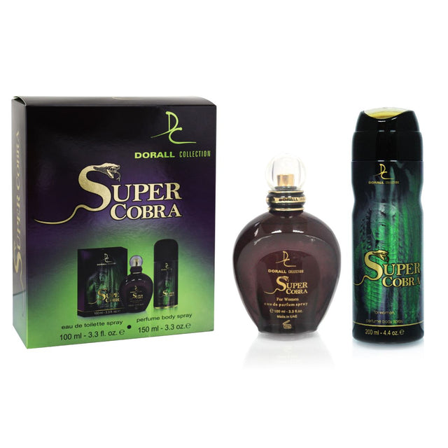 Dorall Collection 2pcs Super Cobra Perfume Gift Set, 100ml EDT + 150ml Fragranced Body Spray - Al Kabayel Discount CentreDorall Collection 2pcs Super Cobra Perfume Gift Set, 100ml EDT + 150ml Fragranced Body SprayPerfumesDORALL COLLECTIONAl Kabayel Discount Centre