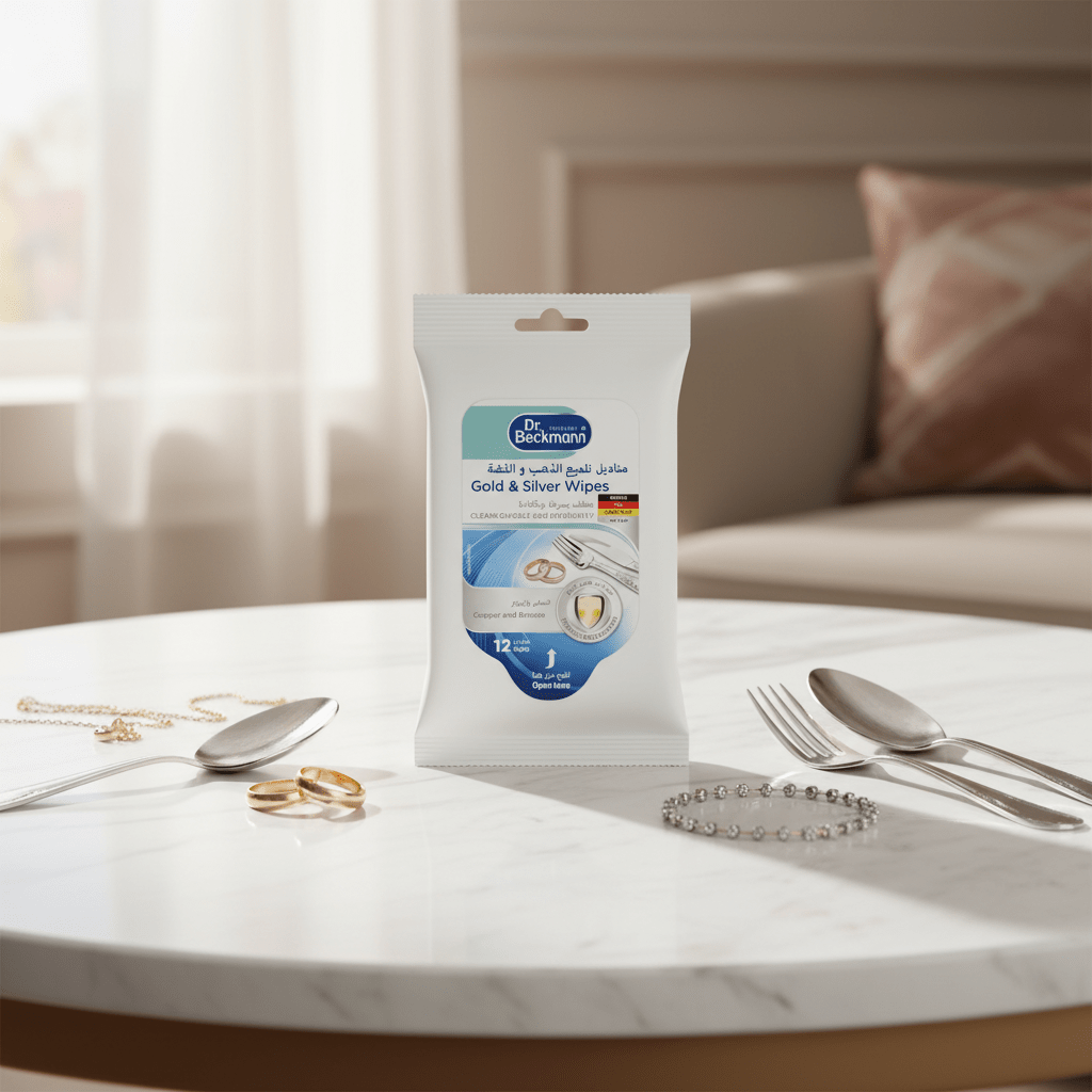 Dr Beckmann Gold & Silver Wipes 12pcs - Al Kabayel Discount CentreDr Beckmann Gold & Silver Wipes 12pcsBath & BodyDR.BECKMANNAl Kabayel Discount Centre