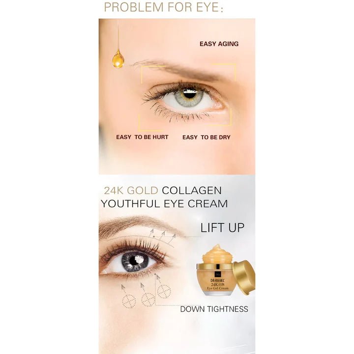 Dr. Rashel 24K Gold and Collagen Eye Gel Cream - Al Kabayel Discount CentreDr. Rashel 24K Gold and Collagen Eye Gel CreamSkin CareDR RASHELAl Kabayel Discount Centre