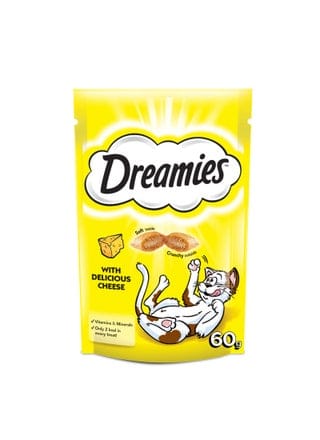 DREAMIES Crunchy Cat Treats with Delicious Cheese Flavor – Tasty and Healthy Cat Snack, Nutrient - Rich Formula for Happy & Active Cats – 60g Pack - Al Kabayel Discount CentreDREAMIES Crunchy Cat Treats with Delicious Cheese Flavor – Tasty and Healthy Cat Snack, Nutrient - Rich Formula for Happy & Active Cats – 60g PackPet SuppliesDREAMIESAl Kabayel Discount Centre
