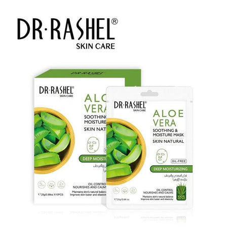 Dr.Rashel Aloe Vera Soothing & Moisture Mask Sheet - 10Pcs 25g - Al Kabayel Discount CentreDr.Rashel Aloe Vera Soothing & Moisture Mask Sheet - 10Pcs 25gSkin CareDR RASHELAl Kabayel Discount Centre
