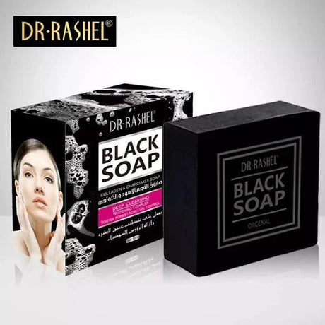 Dr.Rashel Black Soap Collagen & Charcoals Deep Cleansing - 100g - Al Kabayel Discount CentreDr.Rashel Black Soap Collagen & Charcoals Deep Cleansing - 100gSkin CareDR RASHELAl Kabayel Discount Centre