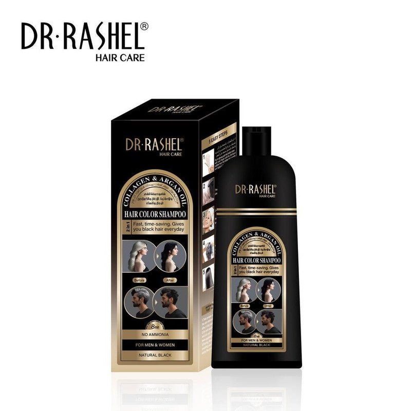 Dr.Rashel Collagen And Argan Oil Hair Color Shampoo Natural Black - 400ML - Al Kabayel Discount CentreDr.Rashel Collagen And Argan Oil Hair Color Shampoo Natural Black - 400MLHair CareDr.RashelAl Kabayel Discount Centre