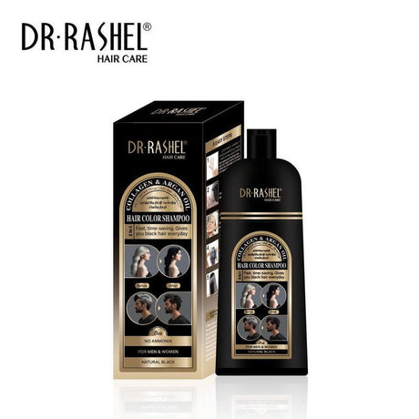 Dr.Rashel Collagen And Argan Oil Hair Color Shampoo Natural Black - 400ML - Al Kabayel Discount CentreDr.Rashel Collagen And Argan Oil Hair Color Shampoo Natural Black - 400MLHair CareDr.RashelAl Kabayel Discount Centre