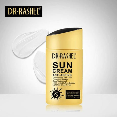 Dr.Rashel Gold Collagen Sun Cream SPF 75 - 80g - Al Kabayel Discount CentreDr.Rashel Gold Collagen Sun Cream SPF 75 - 80gSkin CareDR RASHELAl Kabayel Discount Centre