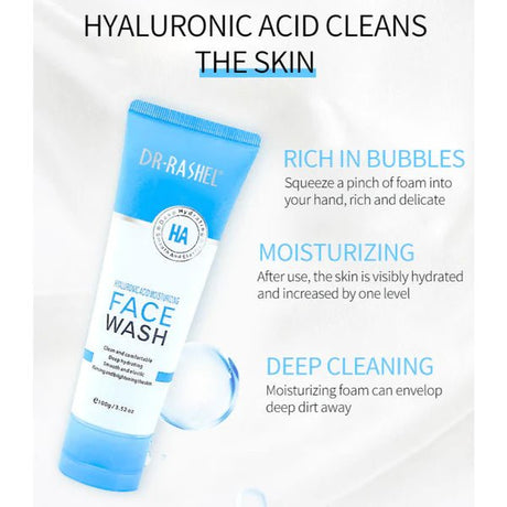 Dr.Rashel Hyaluronic Acid Moisturizing Face Wash - 100g - Al Kabayel Discount CentreDr.Rashel Hyaluronic Acid Moisturizing Face Wash - 100gSkin CareDR RASHELAl Kabayel Discount Centre