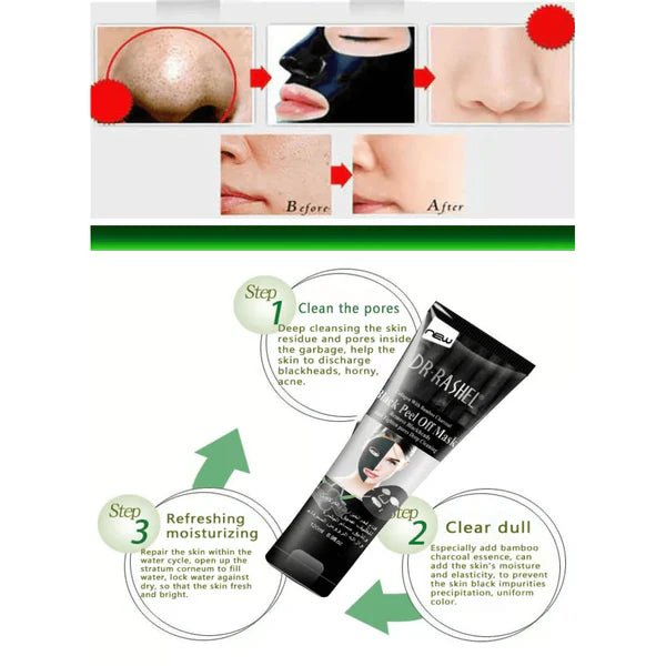 Dr.Rashel Remove Blackheads Black Peel - Off Mask 120ml - Al Kabayel Discount CentreDr.Rashel Remove Blackheads Black Peel - Off Mask 120mlSkin CareDR RASHELAl Kabayel Discount Centre