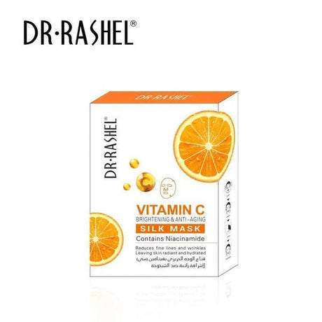 Dr.Rashel Vitamin C Brightening & Anti - Aging Silk Mask - 10 Pcs 28g - Al Kabayel Discount CentreDr.Rashel Vitamin C Brightening & Anti - Aging Silk Mask - 10 Pcs 28gSkin CareDR RASHELAl Kabayel Discount Centre