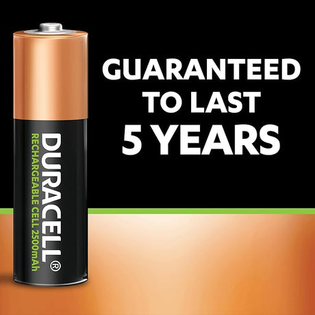 DURACELL Rechargeable AA Batteries 2500 mAh, Pack of 4  - Al Kabayel Discount CentreDURACELL Rechargeable AA Batteries 2500 mAh, Pack of 4 BatteriesDURACELLAl Kabayel Discount Centre
