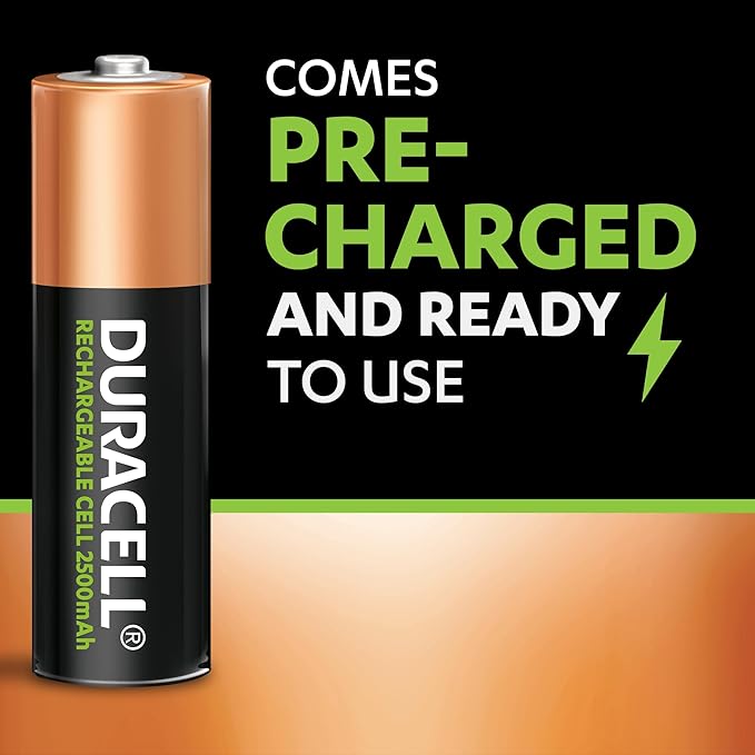 DURACELL Rechargeable AA Batteries 2500 mAh, Pack of 4  - Al Kabayel Discount CentreDURACELL Rechargeable AA Batteries 2500 mAh, Pack of 4 BatteriesDURACELLAl Kabayel Discount Centre