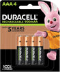 DURACELL Rechargeable AAA Batteries 900 mAh, Pack of 4  - Al Kabayel Discount CentreDURACELL Rechargeable AAA Batteries 900 mAh, Pack of 4 BatteriesDURACELLAl Kabayel Discount Centre