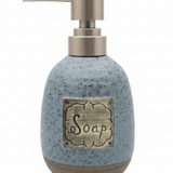 Dusty Blue Speckled Glaze Ceramic & Plastic Liquid Soap Dispenser - 400ml - Al Kabayel Discount CentreDusty Blue Speckled Glaze Ceramic & Plastic Liquid Soap Dispenser - 400mlHolders & DispensersAKDCAl Kabayel Discount Centre