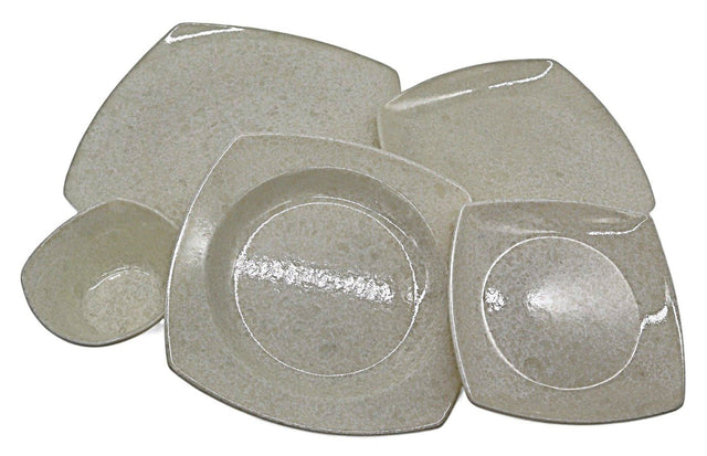 Dynasty 30pcs Melamine Square Dinnerware Sets, Set Includes Dinner and Side Plates, and Bowls, White Granite Design - Al Kabayel Discount CentreDynasty 30pcs Melamine Square Dinnerware Sets, Set Includes Dinner and Side Plates, and Bowls, White Granite DesignDinnerware SetsDYNASTYAl Kabayel Discount Centre