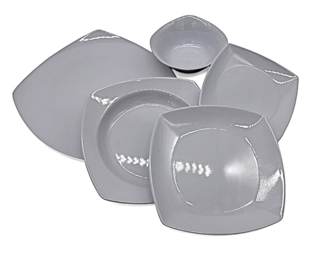 Dynasty 30pcs Melamine Square Dinnerware Sets, Set Includes Dinner and Side Plates, and Bowls, White - Al Kabayel Discount CentreDynasty 30pcs Melamine Square Dinnerware Sets, Set Includes Dinner and Side Plates, and Bowls, WhiteDinnerware SetsDYNASTYAl Kabayel Discount Centre