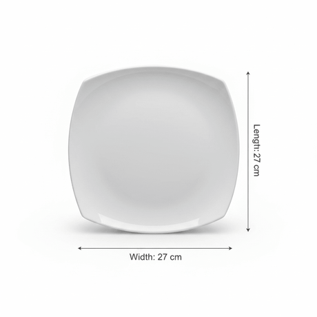 Dynasty Melamine Plate – White – 10.5" (27*27 cm) - Al Kabayel Discount CentreDynasty Melamine Plate – White – 10.5" (27*27 cm)PlatesDYNASTYAl Kabayel Discount Centre