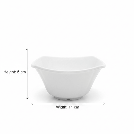 Dynasty Melamine Square Bowl – White – 11×5 cm - Al Kabayel Discount CentreDynasty Melamine Square Bowl – White – 11×5 cmBowlsDYNASTYAl Kabayel Discount Centre