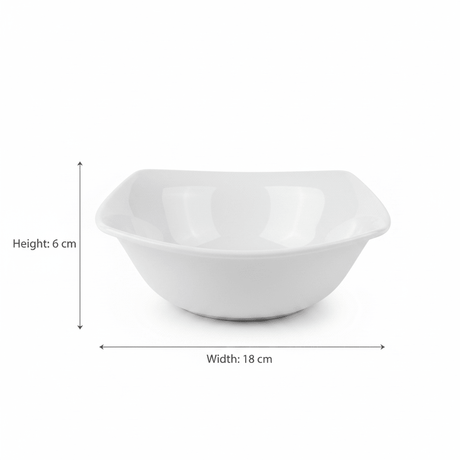 Dynasty Melamine Square Bowl White 18×6 cm - Al Kabayel Discount CentreDynasty Melamine Square Bowl White 18×6 cmBowlsDYNASTYAl Kabayel Discount Centre