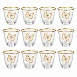 12-Piece Glass Cawa Cup Set - 60ml