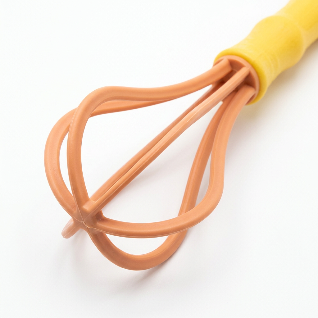 Plastic Egg Beater Yellow & Peach - 30cm