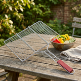 Metal BBQ Grilling Basket with Handle - 39×30cm