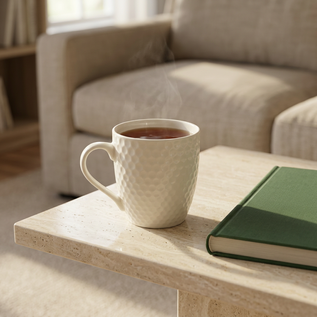 Textured Ceramic Mug White – 250ml