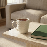 Textured Ceramic Mug White – 250ml