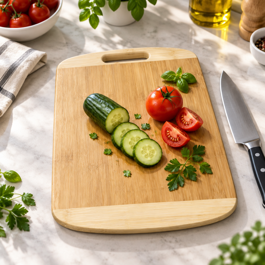 Jinzifeng Wooden Rectangular Chopping Board - 38×28cm