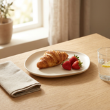 Ceramic Plate with Rounded Edges – 25×20cm