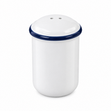 Luhpar Ceramic Salt & Pepper Shaker Bottle White with Blue Rim - 8cm