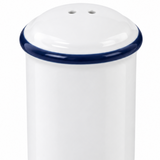 Luhpar Ceramic Salt & Pepper Shaker Bottle White with Blue Rim - 8cm