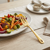 Stainless Steel Serving Fork Gold - 24cm