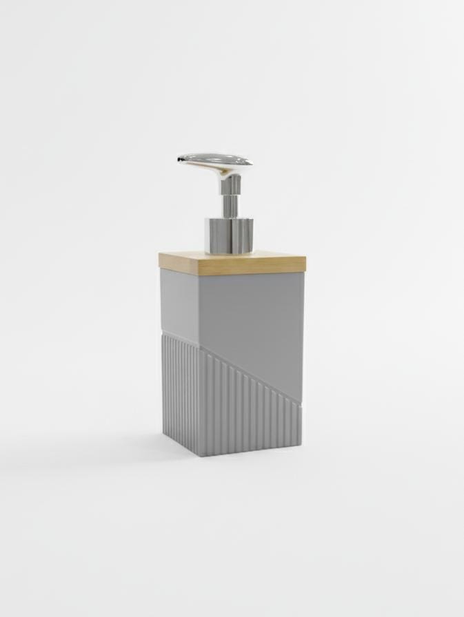 AKDC Plastic Liquid Soap Dispenser – Gray Tone Minimalist Design, Perfect for Modern Bathroom Aesthetic