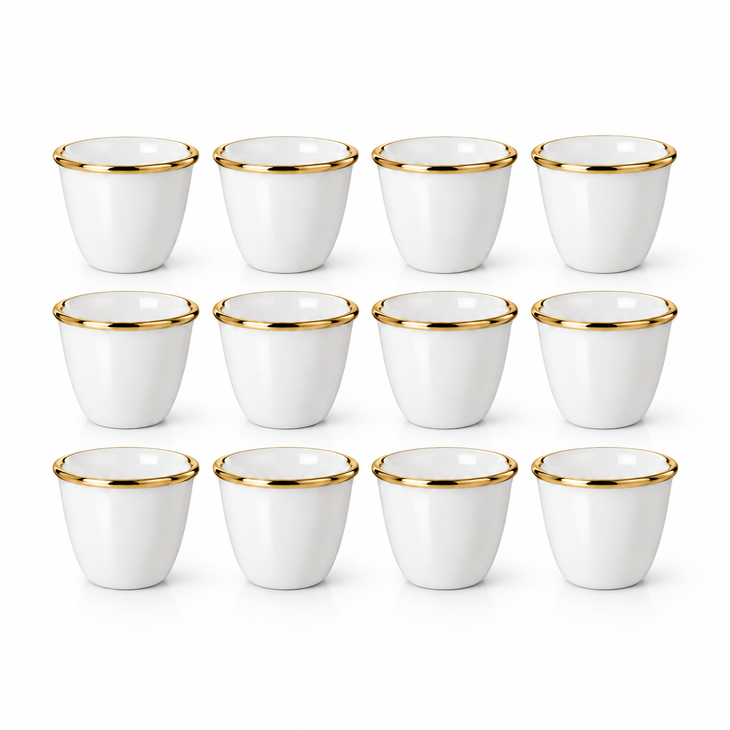 Verucci 12 Piece Ceramic Cawa Cup Set - 100ml