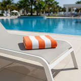 BTC Bath Towel Orange & White Striped - 70×140cm